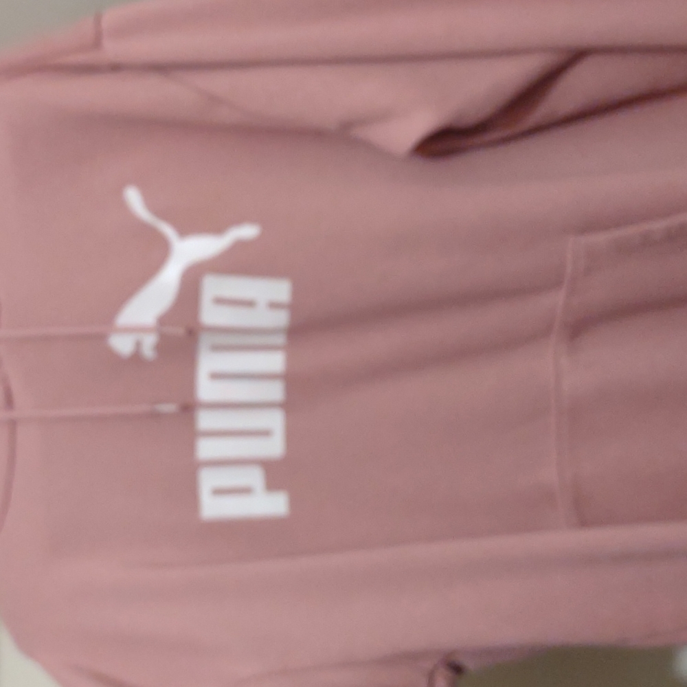 Extra large white pink puma hoodie